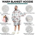 thumbnail image 5 of Wearable Oversized Blanket,White Cow Milk Pattern Wearable Blanket Hoodie for Adults,Cozy Hooded Blankets with Super Pockets,Super Warm Fuzzy Pullover for Women & Men, 5 of 6