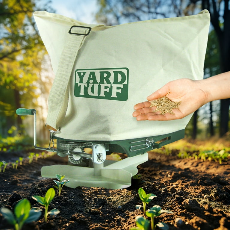 Yard Tuff 25-Pound Capacity Shoulder Spreader for Grass Seed and