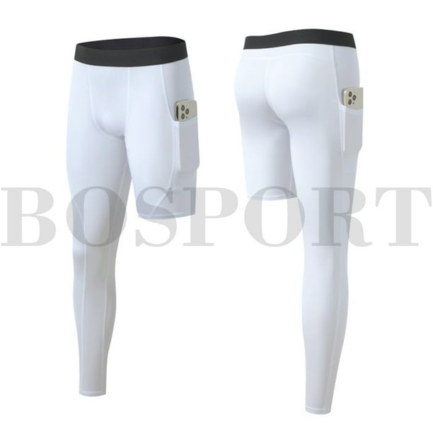 BOSPORT Pantalones Cortos De Compresión Ajustados Para Hombre Leggings Con Bolsillos Adecuados Para Baloncesto Entrenamiento De Fútbol Correr