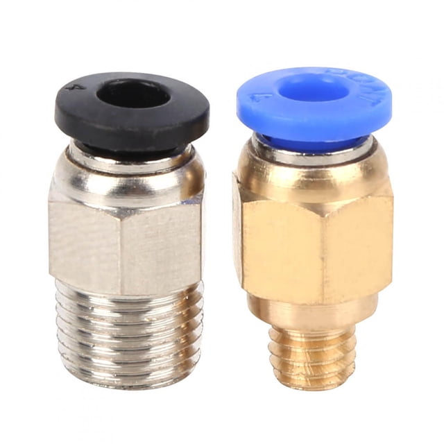 (20 piezas) Racor de tubo neumático recto Push to Connect para impresoras Bowden Ex 3D PC4-M10 / PC4-M6 EOTVIA No