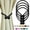 Black, variant on Curtain Ties Tiebacks,White Magnetic Tie Backs for Curtains Holders Holdbacks Magnet Drapes Hooks,4Pcs