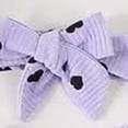 thumbnail image 5 of NIEWTR Baby Girl Summer Romper Shorts Set Short Sleeve Top Newborn Clothes + Bow(A-Purple,9-12 Months), 5 of 9