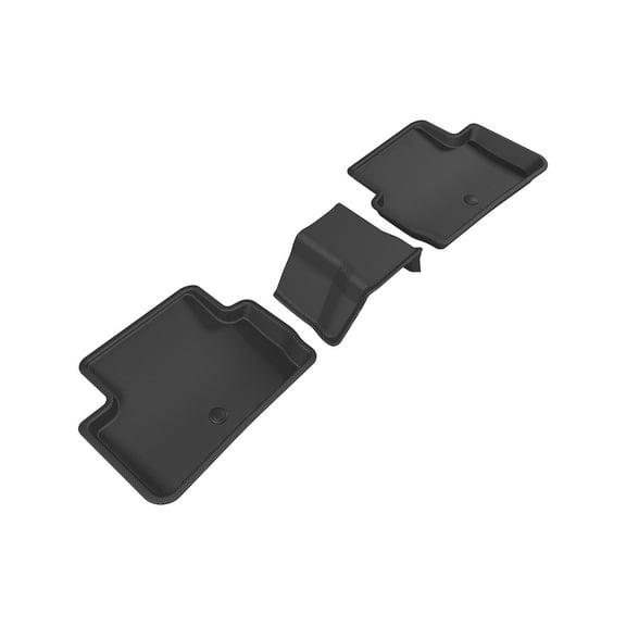 3D MAXpider Second Row Custom Fit All-Weather Floor Mat for Select Infiniti QX30 Models - Kagu Rubber (Black)