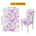 thumbnail image 6 of Xoenoiee Daisy Tie Dye Print 5 PCS Tablecloth and Chair Covers Set, Protective & Stretchable Table Cover with 4 Seat Slipcovers for Home Kitchen, Banquet, Party (Rectangle Tablecloth, 82x55 Inch), 6 of 6