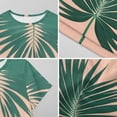 thumbnail image 6 of Palm Leaf Print Pattern Women Nightgown Sleepwear Short Sleeves For Vacations Travels Nightgowns Women's Pajamas, 6 of 7