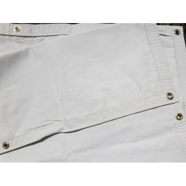 Cotton Canvas Tarps 10 oz., Water Resistant, Brass Grommets