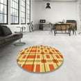 thumbnail image 3 of Ahgly Company Indoor Square Patterned Orange Red Orange Area Rugs, 7' Square, 3 of 6