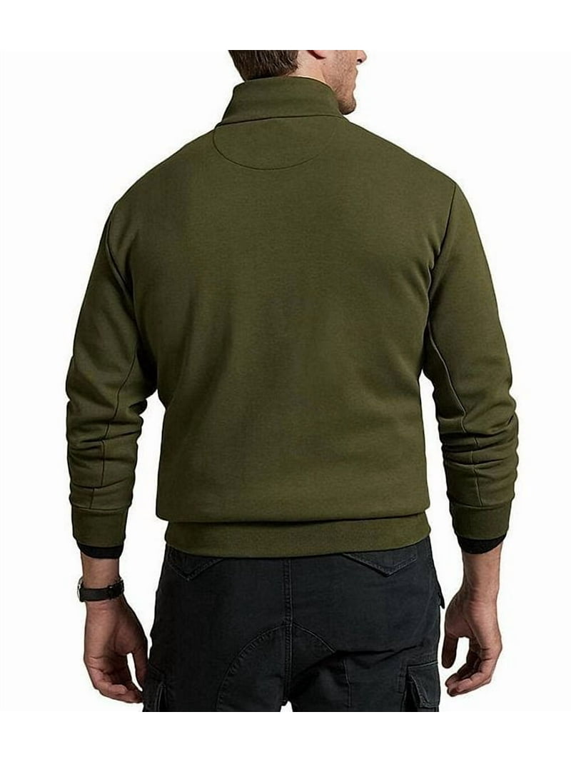 【新品未使用】RalphDouble RL トレーナーOliveGREEN(L) Polo Ralph Lauren COMPANY OLIVE Men's Double-Knit Quarter-Snap L/S