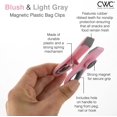 thumbnail image 2 of HAHDAXIA 5 Pc Chip Bag Clips- Kitchen Clips, Magnetic Chip Clips for Bags, Food Bag Clips with Airtight Seal (Blush), 2 of 5