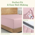 thumbnail image 6 of California Design Den 100% Organic Cotton Fitted Sheet Twin Only - Lightweight and Crisp Deep Pocket Fitted Sheet for a Snug-Fit (Pink - Chalky Tone), 6 of 9