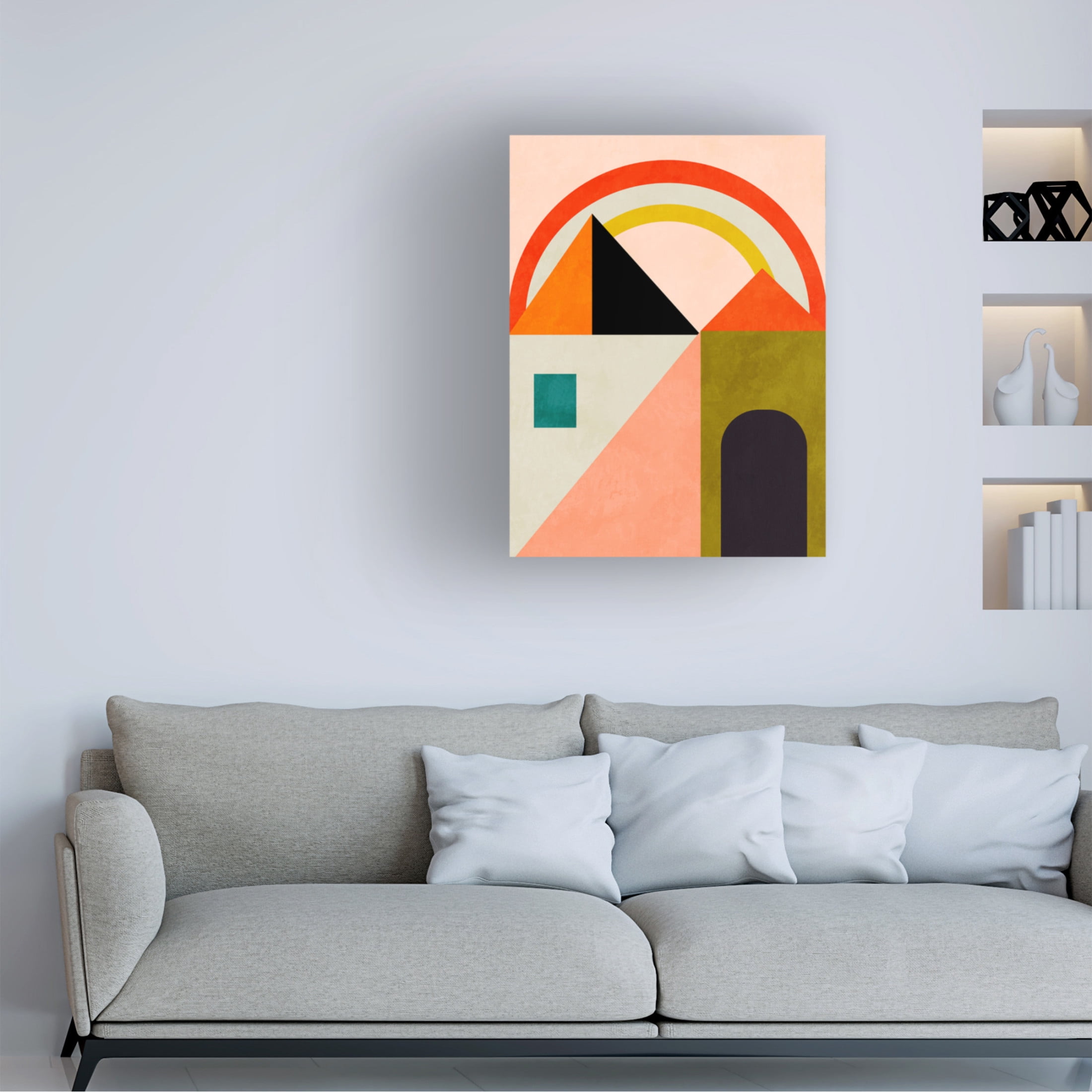 Trademark Fine Art Ana Rut Bre Playing Around Shapes Canvas Wall Art