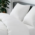 thumbnail image 3 of Housse de Couette + Taie d'Oreiller en Satin de Coton Rayé Blanc Tissé, 3 of 3