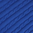 thumbnail image 6 of PiccoCasa Cotton Blanket Decorative Cable Knitted Throw Knit Blankets, 70"x78" Azure, 6 of 7