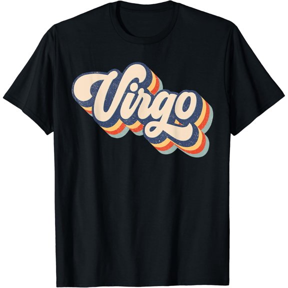 Retro Virgo August September Zodiac Birthday T-Shirt Size S-5XL