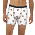 thumbnail image 2 of Men'S Boxer Briefs, White Cute Dog Puppy Soft And Breathable Mens Underwear Boxer Briefs With Widen Waist, 2 of 2