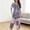A_ Gray, variant on Women's Summer Gothic Butterfly Print Pajama Set Short Sleeve Pleated Crew Neck Top & Stretch Elastic Capri Pants Stylish Daily Home Wear Hot Pink XXXL