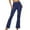 A-Blue1392, variant on Women's Fold Over Waist Flare Pants Flared Fit Full Length Elastic Waist Bootcuts Soft Chic Yoga Pants