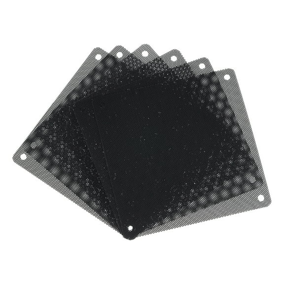 Uxcell 6Pcs PC Dust Filter, 120x120mm Computer Case Cooler Dustproof Mesh Cover Fan Grills for Computer Chassis Black