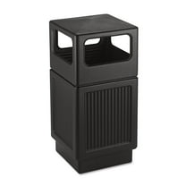 Canmeleon Side-Open Receptacle Square, Polyethylene, 38 gal, Textured Black