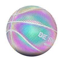 Glowing Reflective Basketball - Composite Leather, No Battery Needed - Glows After Light Exposure - Indoor/Outdoor Game for Teens & Adults - Encourage Physical Activity