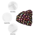 thumbnail image 3 of Yiaed Colourfull Owl Print Winter Beanie for Men Women, Fleece Lined Beanie Soft Warm Knit Hat Ski Stocking Cuffed Ca, 3 of 6
