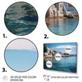 thumbnail image 3 of Designart "Greece Saronic Charm II" Landscapes Floater Framed Wall Art Living Room, 3 of 7
