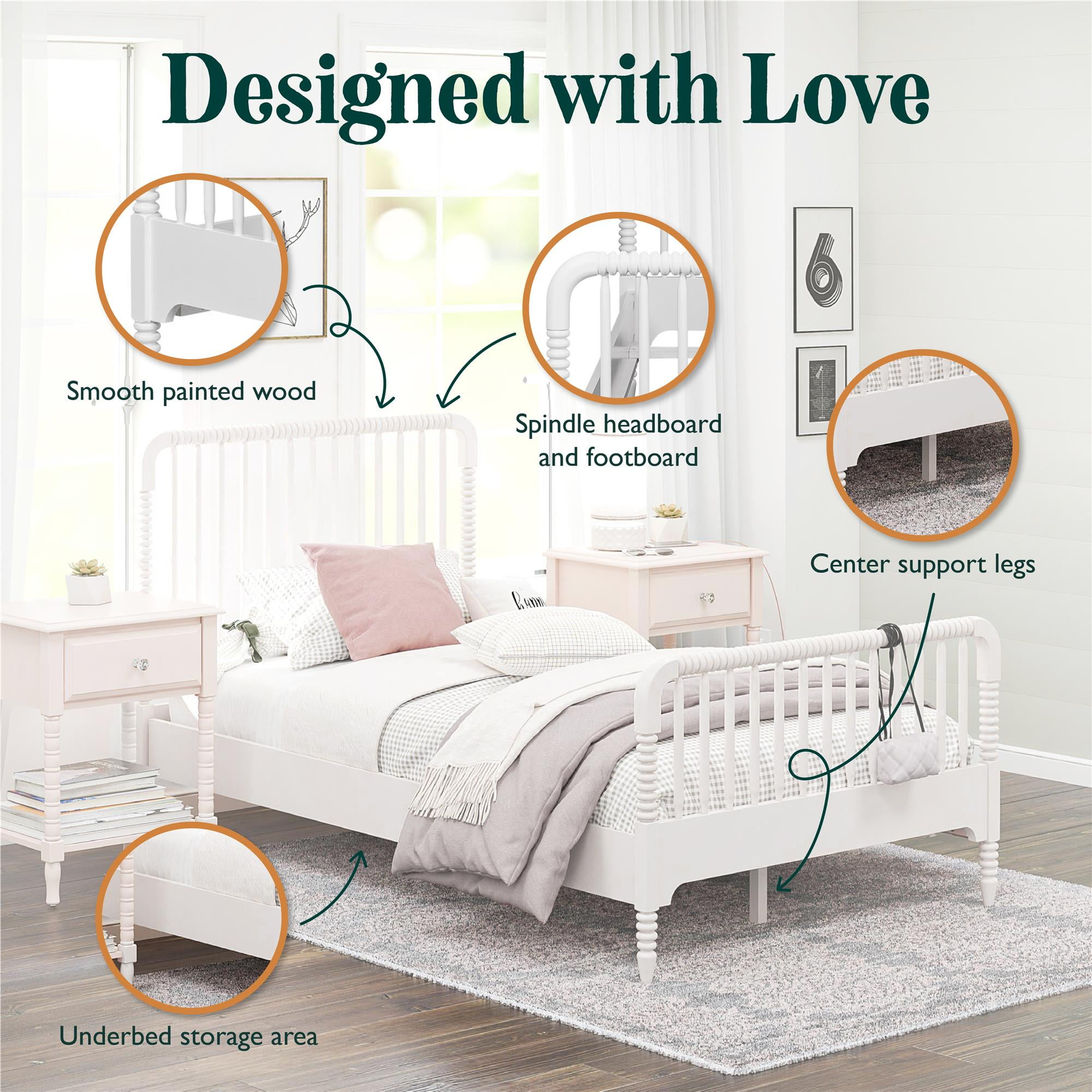 Little Seeds Rowan Valley Linden Twin-Size Bed, White