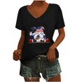 thumbnail image 1 of Camisetas de Cuello Redondo Impreso Gradiente de las Mujeres, Manga Corta Casual Top para el Uso Diario, 1 of 5