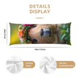thumbnail image 3 of Fotbe Flower Crown Guinea Pig Funda para Almohada Corporal con Diseño, Funda de Microfibra Ultrasuave de 20x54 Pulgadas, Ropa de Cama Elegante, 3 of 7