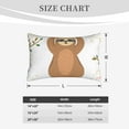 thumbnail image 4 of Pofeuu Cute Sloth In Yoga Pose Tree Print Polyester Microfiber Plush Pillowcases, Super Soft and Cozy Pillow Case Covers with Envelop Closure（Pillow core not included）-20"x30", 4 of 6