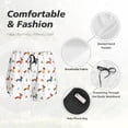 thumbnail image 4 of Gukieu winter Snowflake Dachshund Print Women's Sports Shorts with Drawstring Elastic Waistband for Running, Yoga, Fitness-Small, 4 of 7