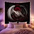 thumbnail image 2 of Core Pale Human with Hand Painted Nails Gently, Spooky Gothic for Gothic Decor Fans, Dark Art Decor Room Accent, Halloween Gift, Tapestry Wall Hanging for Bedroom and Dorm, 2 of 7