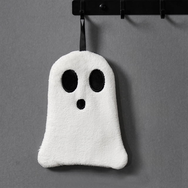 Child Scissors Danhjin Thickened Hangable Cute Ghost Hand Towel Soft Absorbent Cute Hanging Towel Home Decor
