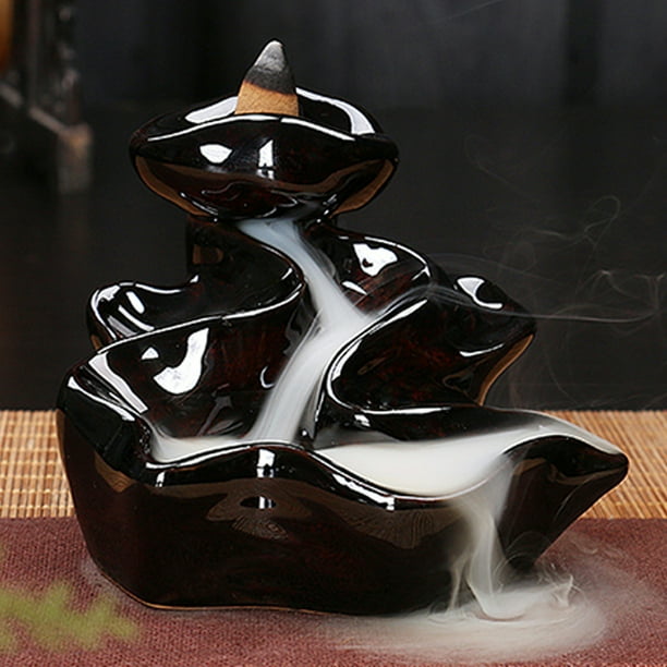 Ceramic Mountain Waterfall Smoke Backflow Incense Burner Holder Decor Household Walmart Com Walmart Com