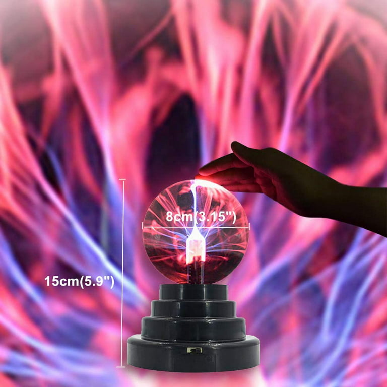 Plasma Ball/Light/Lamp - Touch Sensitive USB Powered Magic Static  Electricity for Parties, Home Decorations, Birthday Gifts & Science  Teaching!