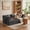 Dark gray, variant on Studyset 5-in-1 Convertible Sofa Bed, 79-Inch Corduroy Floor Sofa with 4 Pillows & 2 Cup Holders, Loveseat Sleeper Sofa Armless Deep Seat Cushion, Boneless Couch Bed
