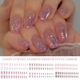 thumbnail image 2 of 24pcs Fashionable French Style Wearing Fake Nails, Sparkling and Simple New Y7 S7M02, 2 of 6