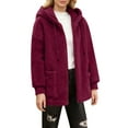 thumbnail image 2 of JIAYUE Women Daily Outerwear Solid Color Long Sleeve Loose Zipper Snug Warmth For Fall Winter Fashion Casual Coat, 2 of 4