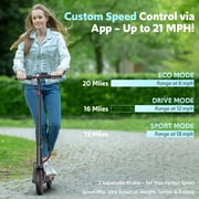 Electric Scooters for Adults, 36V 7.5Ah Battery, Collapsible E-Scooter Max 21 MPH, 350W Motor, Built-in Side Lights