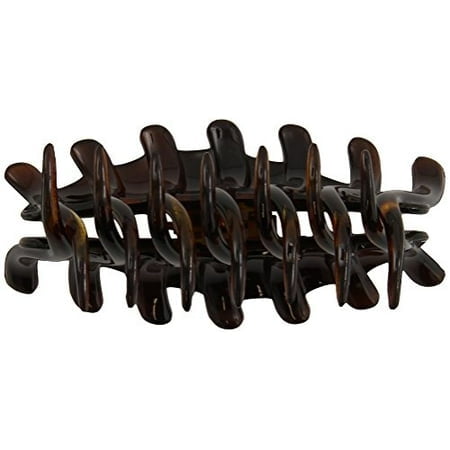 Caravan Wave Rounded Teeth Spike Decoration Top In Tortoise Shell Hair Claw