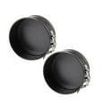 thumbnail image 1 of Oleegame 2PC Cookie Mold Pan Tray Spring Round Stick Non Tin Base Baking Cake Loose Form Cake Mould Black, 1 of 8