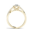 thumbnail image 3 of 1/2 Carat T.W. Diamond 10kt Yellow Gold Single Halo Criss Cross Shank Engagement Ring, 3 of 5