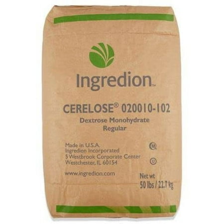 Ernst Grain's Dextrose, 50 lbs, Corn Sugar, Highly Effective for Homebrewing, Food Production, and Livestock Feed, Non-GMO,