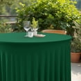 thumbnail image 3 of Faldas de mesa HolidayIdeas, paquete de 6 unidades, color verde cazador, 152 cm, caída, 3 of 6