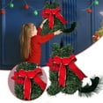 thumbnail image 1 of Decoración navideña, adornos navideños, regalos navideños, guirnalda luminosa de gatos para colgar en la puerta, decoración navideña, decoración para el hogar, roseta de plástico., 1 of 4