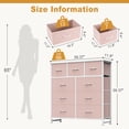 thumbnail image 3 of CONCETTA 9-Drawer Fabric Dresser Storage Chest for Bedroom, Closet, Storage Furniture for Adults, Pink, 3 of 7