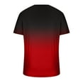 thumbnail image 3 of JINMGG Mens Tops Clearance under $5,Men Casual V-neck Gradient Printing Pullover Fitness Sports Shorts Sleeves T Shirt Blouse Wine XXXXL, 3 of 4