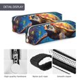 thumbnail image 4 of Fotbe Colorful Underwater Sea Turtle Pattern Leather Pencil Case, Pencil Pouch with Durable Zipper, Compact and Stylish Organizer for Stationery, Art Supplies, Travel Essentials, 4 of 7
