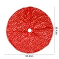 thumbnail image 3 of AuroraX Red Sequin Christmas Tree Skirts Merry Classic Stars Xmas Tree Mat Base Cover Soft 35" Ornaments for Xmas Indoor Outdoor Decorations, 3 of 6