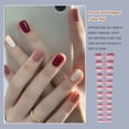 thumbnail image 1 of Faux Ongles Ensemble Brillant de Style Français Résistant aux Rayures Ongles Pressés Forte Viscosité Réglable Manucure Solide Autocollants Type 6, 1 of 6